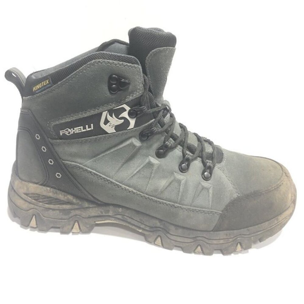 Foxelli Men’s 13939M, Gray Hiking Boots, Size 10.5M